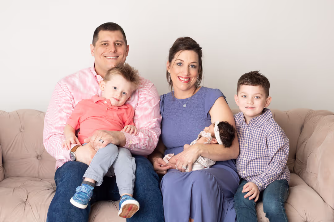 The Carver family — Kallie, Charlie, Maverick, Callahan, and Poppie