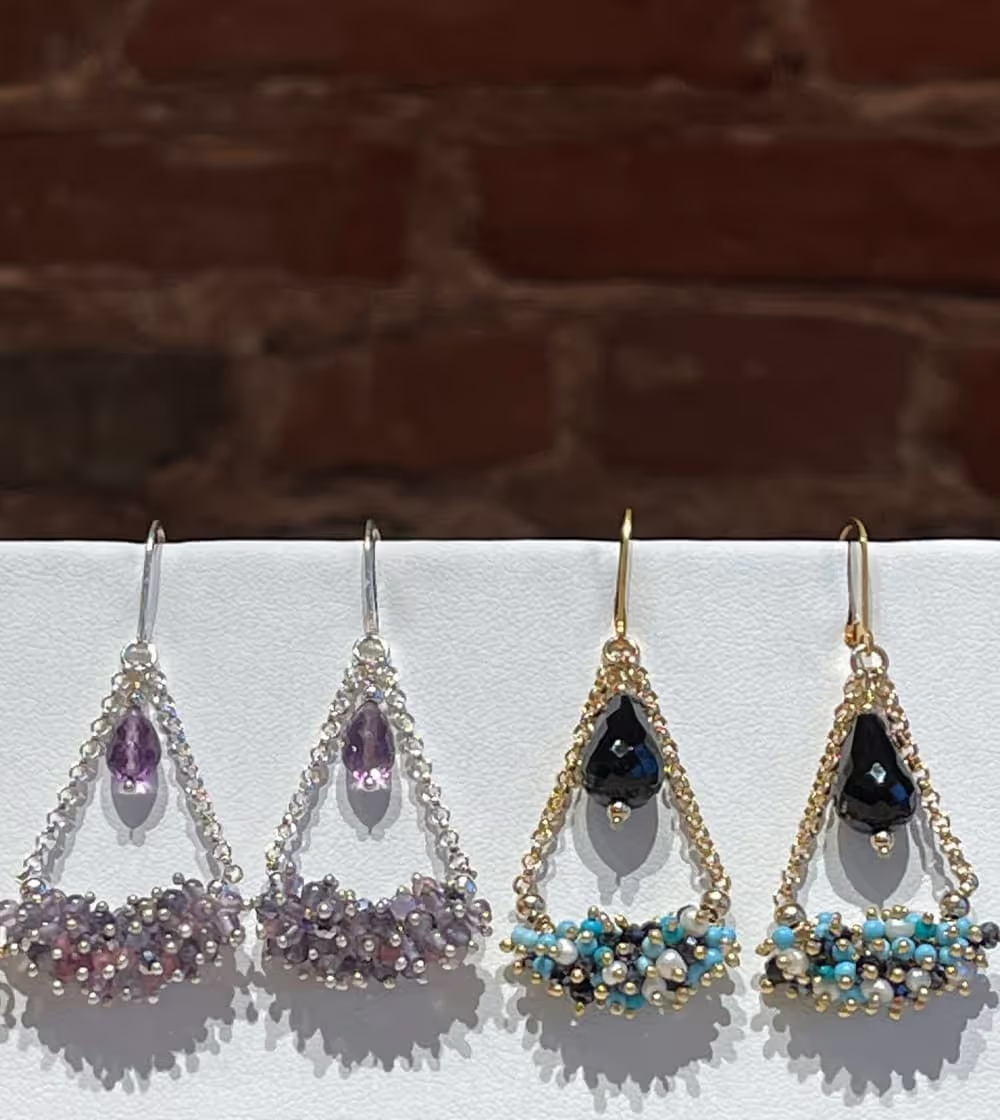 Handcrafted earrings from Silverstone Jewelers' curated designer collection